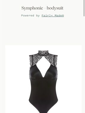 Simone Perele Black Lace High-Neck Bodysuit